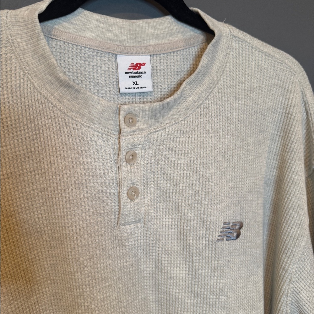 New Balance Light Gray Long Sleeve Henley